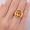 Bague 53 Bague vintage en or 18 kt et citrine 58 Facettes AN553