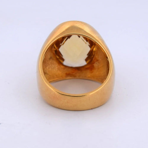 Bague 53 Bague vintage en or 18 kt et citrine 58 Facettes AN553