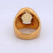Bague 53 Bague vintage en or jaune 18 carats et quartz citrine 58 Facettes AN553