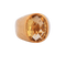 Bague 53 Bague vintage en or jaune 18 carats et quartz citrine 58 Facettes AN553