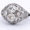 Bague 57 Bague ancienne en or blanc 18 carats et diamants 58 Facettes AN P7