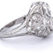 Bague 57 Bague ancienne en or blanc 18 carats et diamants 58 Facettes AN P7