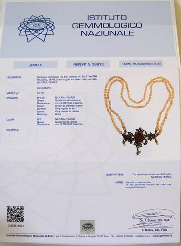 Collier Collier victorien à deux rangs en perles naturelles et diamants 58 Facettes CL101