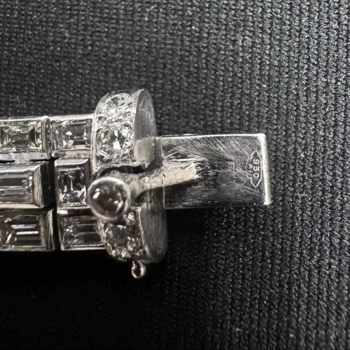 Bracelet Bracelet vintage en platine 950 et diamants (18,50 ct) 58 Facettes BR115