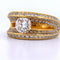 Bague 56 Bague vintage en or jaune 18 carats et diamant taille brillant 58 Facettes AN562