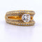 Bague 56 Bague vintage en or jaune 18 carats et diamant taille brillant 58 Facettes AN562