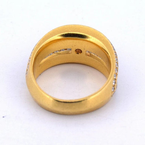 Bague 56 Bague vintage en or jaune 18 carats et diamant taille brillant 58 Facettes AN562