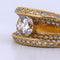 Bague 56 Bague vintage en or jaune 18 carats et diamant taille brillant 58 Facettes AN562