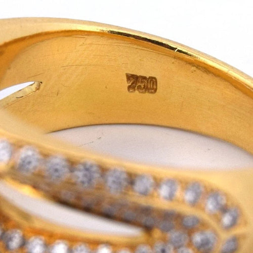 Bague 56 Bague vintage en or jaune 18 carats et diamant taille brillant 58 Facettes AN562