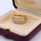 Bague 56 Bague vintage en or jaune 18 carats et diamant taille brillant 58 Facettes AN562