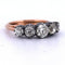Bague 55 Bague victorienne en or 14k, argent 925 et diamants 1,45 ct 58 Facettes AN427