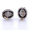 Boucles d'oreilles Boucles d'oreilles vintage en platine avec onyx, cristal de roche et diamants 58 Facettes OR190