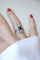 Bague Belle Époque - Bague saphir et diamants en or jaune 18 K et platine 58 Facettes