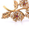 Broche Broche vintage en or jaune 18 carats avec rubis et diamants 58 Facettes SP18 (00229)
