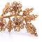 Broche Broche vintage en or jaune 18 carats avec rubis et diamants 58 Facettes SP18 (00229)