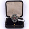 Bague 54 Bague Art déco en or jaune 18 carats, rubis et diamants 58 Facettes AN152
