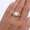 Bague 56 Bague en or jaune 18 carats avec corail rose et diamants 58 Facettes AN47