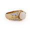 Bague 56 Bague en or jaune 18 carats avec corail rose et diamants 58 Facettes AN47