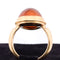Bague 50 Bague vintage en or jaune 18 ct avec cabochon d’ambre 58 Facettes AN170 '(0789)