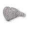 Bague 54 Bague en or blanc 18 carats en forme de cœur et diamants 58 Facettes AN76 (00519)