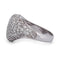 Bague 54 Bague en or blanc 18 carats en forme de cœur et diamants 58 Facettes AN76 (00519)