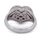 Bague 54 Bague en or blanc 18 carats en forme de cœur et diamants 58 Facettes AN76 (00519)