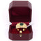 Bague 62 Bague vintage en or jaune 18 ct avec émeraude et diamants 58 Facettes AN187 '(00719)