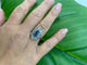 Bague 59 Bague ancienne en or 18 carats avec saphir et diamants 58 Facettes