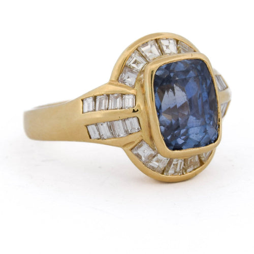 Bague 58 Bague vintage en or jaune, saphir et diamants 58 Facettes AN581 '(00539)