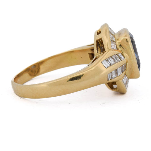 Bague 58 Bague vintage en or jaune, saphir et diamants 58 Facettes AN581 '(00539)