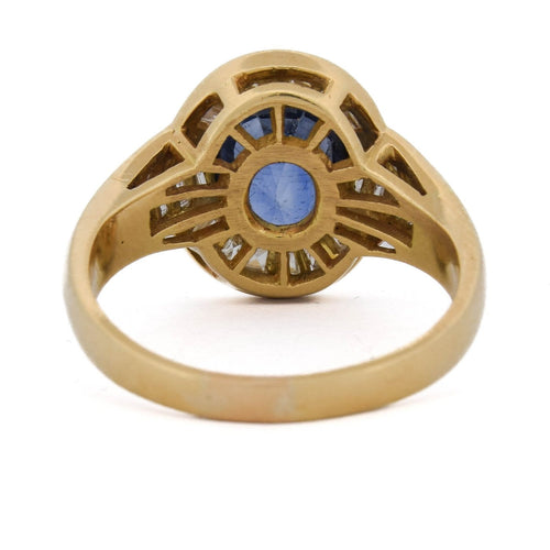 Bague 58 Bague vintage en or jaune, saphir et diamants 58 Facettes AN581 '(00539)