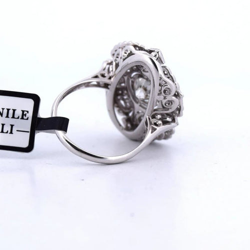 Bague 62 Bague Art déco en or blanc 18 carats et diamants 58 Facettes