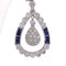 Boucles d'oreilles Art déco - Boucles d'oreilles en or blanc, saphirs et diamants 58 Facettes
