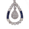 Boucles d'oreilles Art déco - Boucles d'oreilles en or blanc, saphirs et diamants 58 Facettes