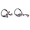 Boucles d'oreilles Art déco - Boucles d'oreilles en or blanc, saphirs et diamants 58 Facettes