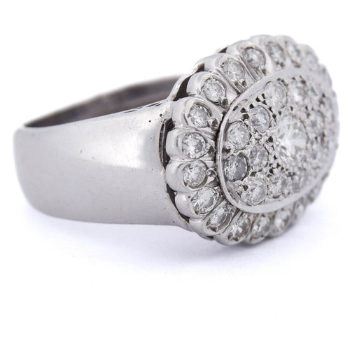 Bague 55 Bague en or blanc 18 kt et diamants 58 Facettes AN125 '(05119)