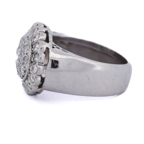 Bague 55 Bague en or blanc 18 kt et diamants 58 Facettes AN125 '(05119)