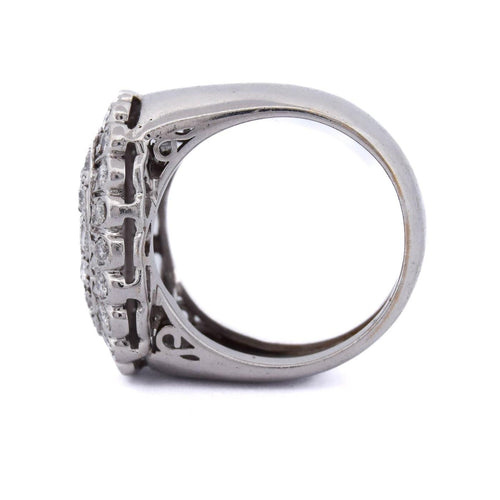 Bague 55 Bague en or blanc 18 kt et diamants 58 Facettes AN125 '(05119)