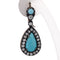 Boucles d'oreilles Boucles d'oreilles en or rose 14 ct, argent, turquoise et diamants 58 Facettes OR72 (00029)