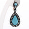 Boucles d'oreilles Boucles d'oreilles en or rose 14 ct, argent, turquoise et diamants 58 Facettes OR72 (00029)
