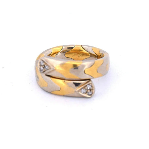 Bague 51 Bague vintage en or jaune 18 carats et diamants, années 1980 58 Facettes AN230 '(0889)