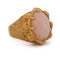 Bague 53 Bague cocktail vintage en or jaune 18 kt et corail rose 58 Facettes AN255 '(0799)