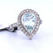 Bague 54 Bague en or blanc 18 carats avec aigue-marine et diamants 58 Facettes