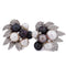 Boucles d'oreilles Boucles d'oreilles vintage - Motif floral en or blanc 18 carats avec perles et diamants 58 Facettes OR26 (00229)