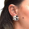 Boucles d'oreilles Boucles d'oreilles vintage - Motif floral en or blanc 18 carats avec perles et diamants 58 Facettes OR26 (00229)