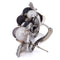 Boucles d'oreilles Boucles d'oreilles vintage - Motif floral en or blanc 18 carats avec perles et diamants 58 Facettes OR26 (00229)