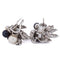 Boucles d'oreilles Boucles d'oreilles vintage - Motif floral en or blanc 18 carats avec perles et diamants 58 Facettes OR26 (00229)