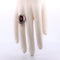 Bague 55 Bague Art déco en or blanc 18 carats avec rubis et diamants 58 Facettes