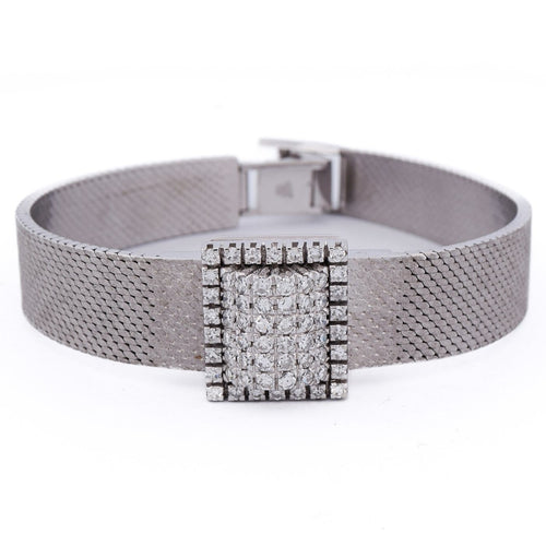 Montre Nobellux - Montre bracelet vintage en or blanc 18 ct et diamants 58 Facettes OR36 '(00949)