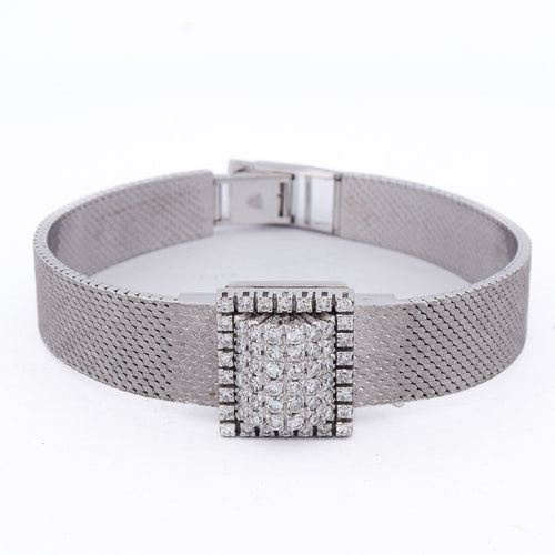Montre Nobellux - Montre bracelet vintage en or blanc 18 ct et diamants 58 Facettes OR36 '(00949)
